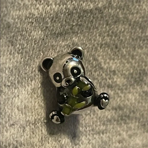 Panda Charm Holding Green Bamboo - Picture 8 of 11